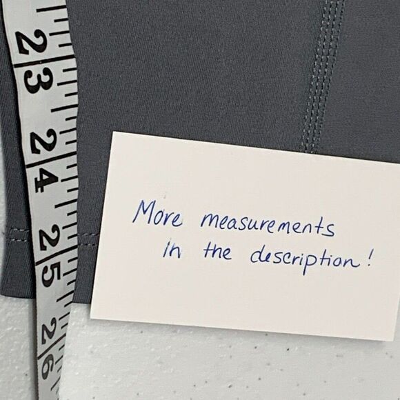 Nike Leggings sz M Mid Rise Tight Fit 7/8 Length Gray Green 25.5" Inseam New NWT - Picture 3 of 11